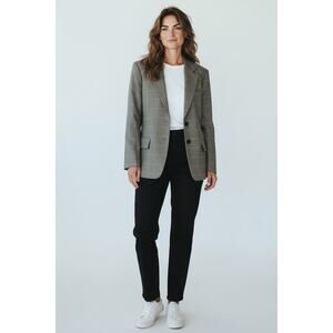 FRAME Denim Grandfather Jacket Noir Multi Oversized Blazer Size Large